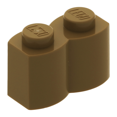 Кубик Lego Модифікована with Log Profile 1 x 2 30136 4520257 Dark Tan 50шт Б/У - Retromagaz