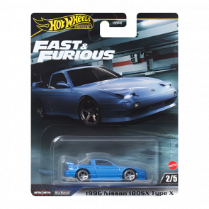 Машинка Premium Hot Wheels 1996 Nissan 180SX Type X Fast & Furious 1:64 HVR62 Blue - Retromagaz