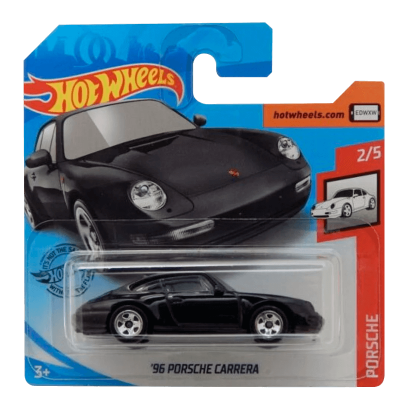 Машинка Базова Hot Wheels '96 Porsche Carrera Porsche 1:64 GHD19 Black - Retromagaz