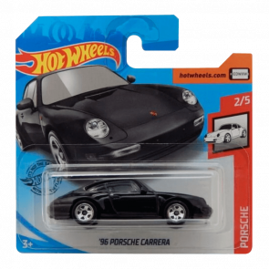 Машинка Базова Hot Wheels '96 Porsche Carrera Porsche 1:64 GHD19 Black - Retromagaz