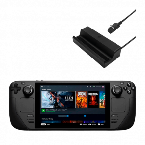 Набір Консоль Valve Steam Deck OLED 512GB Black Новий  + Док-Станція Dock - Retromagaz