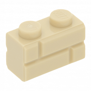 Кубик Lego Модифицированная with Masonry Profile 1 x 2 98283 6148262 Tan 4шт Б/У - Retromagaz