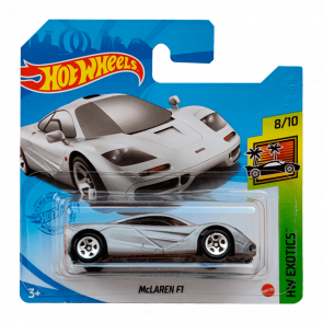 Машинка Базовая Hot Wheels McLaren F1 Exotics 1:64 GRX57 Metallic Silver - Retromagaz