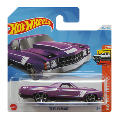 Машинка Базова Hot Wheels '71 El Camino Hot Trucks 1:64 HTC34 Purple - Retromagaz