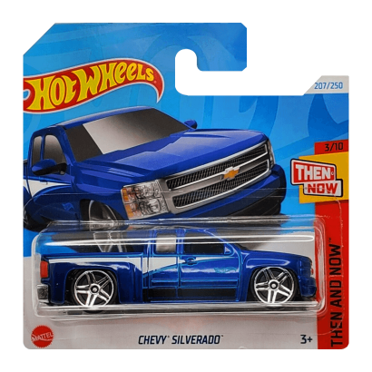 Машинка Базовая Hot Wheels Chevy Silverado Then and Now 1:64 HTC67 Blue - Retromagaz