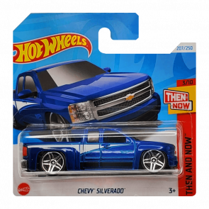 Машинка Базова Hot Wheels Chevy Silverado Then and Now 1:64 HTC67 Blue - Retromagaz