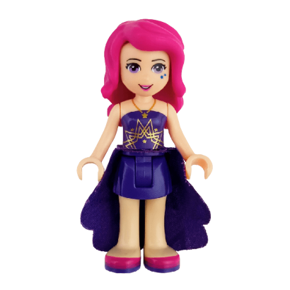 Фігурка Lego Girl Livi Dark Purple Skirt Friends frnd146 2 Б/У - Retromagaz