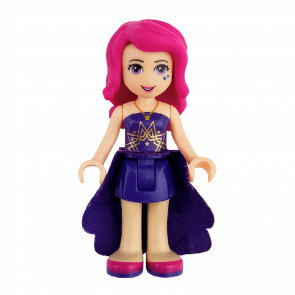 Фигурка Lego Girl Livi Dark Purple Skirt Friends frnd146 2 Б/У - Retromagaz