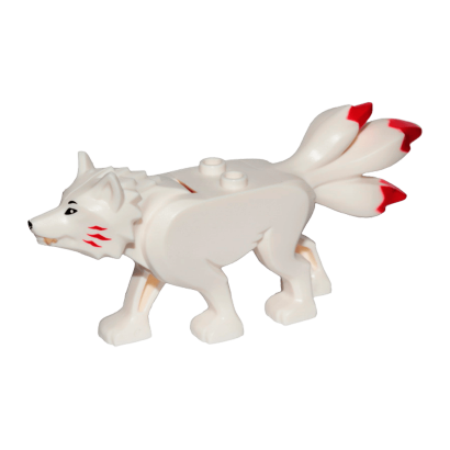 Фігурка Lego Земля Wolf with Black Eyes and Nose Tan Teeth Ninjago Akita Animals bb0916c01pb01 1 6265264 6282001 White Б/У - Retromagaz