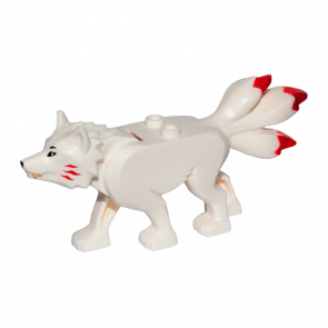 Фігурка Lego Земля Wolf with Black Eyes and Nose Tan Teeth Ninjago Akita Animals bb0916c01pb01 1 6265264 6282001 White Б/У