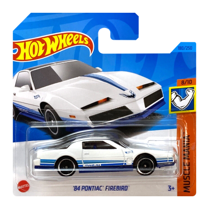 Машинка Базовая Hot Wheels '84 Pontiac Firebird Muscle Mania 1:64 HKK92 White - Retromagaz