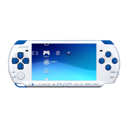 Консоль Sony PlayStation Portable Slim PSP-3ххх Модифицированная 32GB White Blue + 5 Встроенных Игр Б/У - Retromagaz