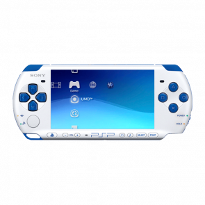 Консоль Sony PlayStation Portable Slim PSP-3ххх Модифікована 32GB White Blue + 5 Вбудованих Ігор Б/У - Retromagaz