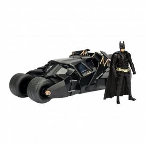 Машинка Jada Batman (2008) Бетмобіль Темного Лицаря з Фігуркою Бетмена 1:24 Black - Retromagaz