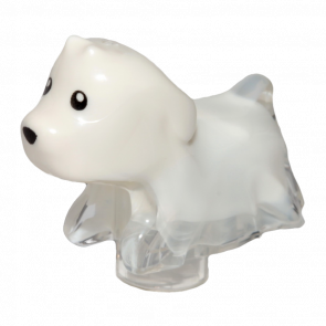 Фигурка Lego Земля Dog Ghost with Marbled White Pattern Spencer Animals 52672pb01 Trans Clear Б/У - Retromagaz