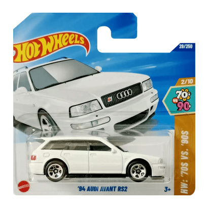 Машинка Базовая Hot Wheels '94 Audi Avant RS2 '70s vs. '90s 1:64 HYX60 White - Retromagaz