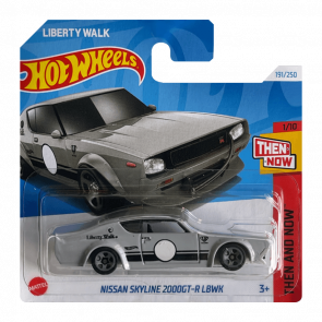 Машинка Базова Hot Wheels Nissan Skyline 2000GT-R LBWK Liberty Walk Then and Now 1:64 HTC65 Grey - Retromagaz