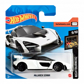 Машинка Базова Hot Wheels McLaren Senna Nightburnerz 1:64 GHD18 White - Retromagaz