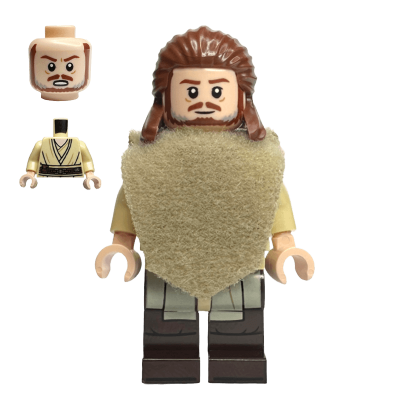 Фигурка Lego Джедай Qui-Gon Jinn Poncho Star Wars sw1334 Б/У - Retromagaz