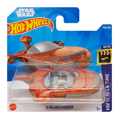 Машинка Базова Hot Wheels Star Wars X-34 Landspeeder Screen Time 1:64 HCT60 Red - Retromagaz