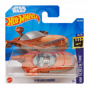 Машинка Базова Hot Wheels Star Wars X-34 Landspeeder Screen Time 1:64 HCT60 Red - Retromagaz