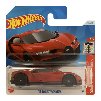 Машинка Базова Hot Wheels '16 Bugatti Chiron Quarter Mile Heroes 1:64 HTB88 Red - Retromagaz