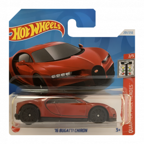 Машинка Базова Hot Wheels '16 Bugatti Chiron Quarter Mile Heroes 1:64 HTB86 Red - Retromagaz