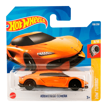 Машинка Базовая Hot Wheels Koenigsegg Gemera Turbo 1:64 HCX35 Orange - Retromagaz