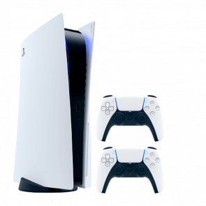 Набор Консоль Sony PlayStation 5 Blu-ray 825GB White Б/У  + Геймпад Беспроводной DualSense - Retromagaz