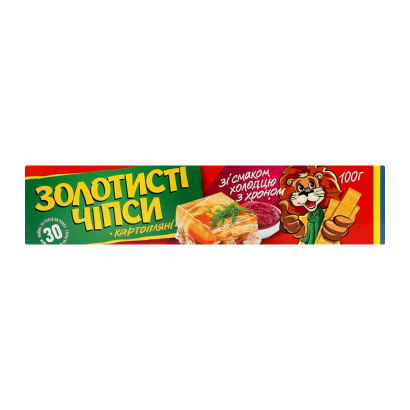 Чипсы Золотистые со Вкусом Холодца с Хреном 100g - Retromagaz