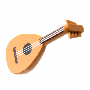 Искусство Lego Lute with Dark Brown Neck and Silver Strings Pattern 80503pb01 6371952 Medium Nougat Б/У