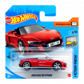 Машинка Базовая Hot Wheels 2019 Audi R8 Spyder Factory Fresh 1:64 GHF93 Red - Retromagaz