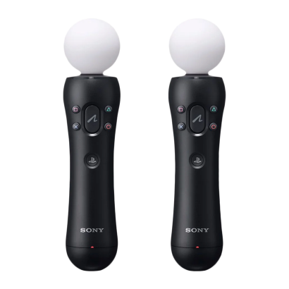 Контролери Бездротовий Sony PlayStation 4 Move Controller Twin Pack Black Новий - Retromagaz