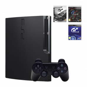 Набор Консоль PlayStation 3 Slim 320GB Black Б/У + Сборник Игр Gran Turismo (Gran Turismo 5 Prologue + Gran Turismo 5 + Gran Turismo 6)