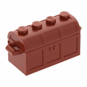 Емкость Lego Treasure Chest Bott Lid 2 x 4 x 2 4738ac01 4739a 4280114 4533101 6167676 6254220 Reddish Brown 2шт Б/У