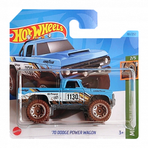 Машинка Базовая Hot Wheels '70 Dodge Power Wagon Mud Studs 1:64 HKH76 Light Blue - Retromagaz