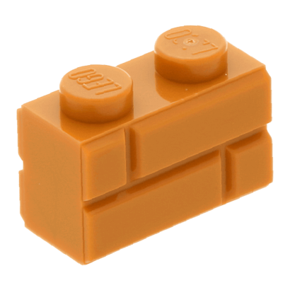 Кубик Lego Модифицированная with Masonry Profile 1 x 2 98283 4656783 Medium Nougat 10шт Б/У - Retromagaz