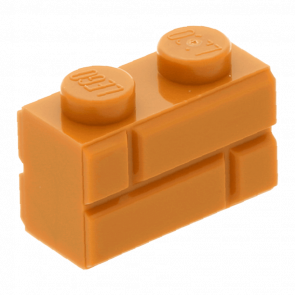 Кубик Lego Модифицированная with Masonry Profile 1 x 2 98283 4656783 Medium Nougat 10шт Б/У