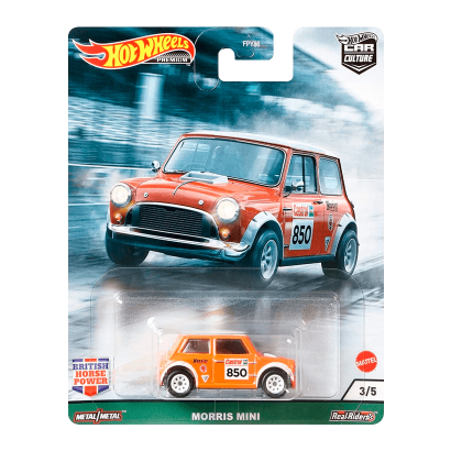 Машинка Premium Hot Wheels Morris Mini British Horsepower 1:64 GRJ59 Orange - Retromagaz