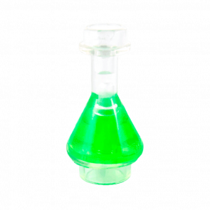 Посуда Lego Bottle Erlenmeyer Flask with Trans-Bright Green 93549pb01 4618266 6199070 6245205 Trans Clear Б/У - Retromagaz