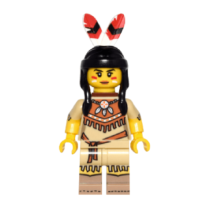 Фігурка Lego Series 15 Tribal Woman Collectible Minifigures col232 Б/У - Retromagaz