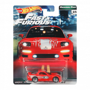 Машинка Premium Hot Wheels `95 Mazda RX-7 Fast & Furious 1:64 GBW82 Red - Retromagaz