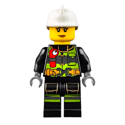 Фигурка Lego Fire 973pb2187 Reflective Stripes with Utility Belt and Flashlight City cty0627 Б/У - Retromagaz