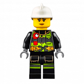 Фігурка Lego Fire 973pb2187 Reflective Stripes with Utility Belt and Flashlight City cty0627 Б/У - Retromagaz