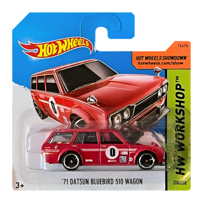 Машинка Базова Hot Wheels '71 Datsun Bluebird 510 Wagon Workshop 1:64 BFD77 Red - Retromagaz