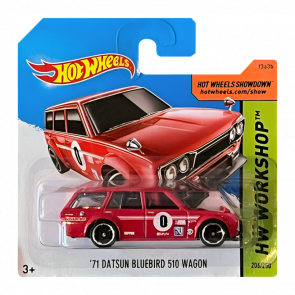 Машинка Базовая Hot Wheels '71 Datsun Bluebird 510 Wagon Workshop 1:64 BFD77 Red - Retromagaz