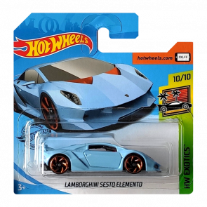 Машинка Базовая Hot Wheels Lamborghini Sesto Elemento Exotics 1:64 GHC35 Light Blue - Retromagaz