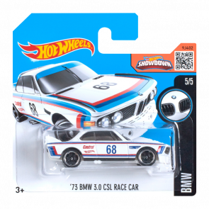 Машинка Базова Hot Wheels '73 BMW 3.0 CSL Race Car BMW 1:64 DHP29 White - Retromagaz