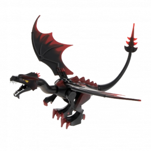 Фігурка Lego Повітря Dragon Castle Fantasy Era Black Head Animals Dragon02 Black Б/У - Retromagaz