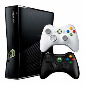 Набор Консоль Microsoft Xbox 360 S Freeboot 250GB Black + 5 Встроенных Игр Б/У  + Геймпад Беспроводной White - Retromagaz